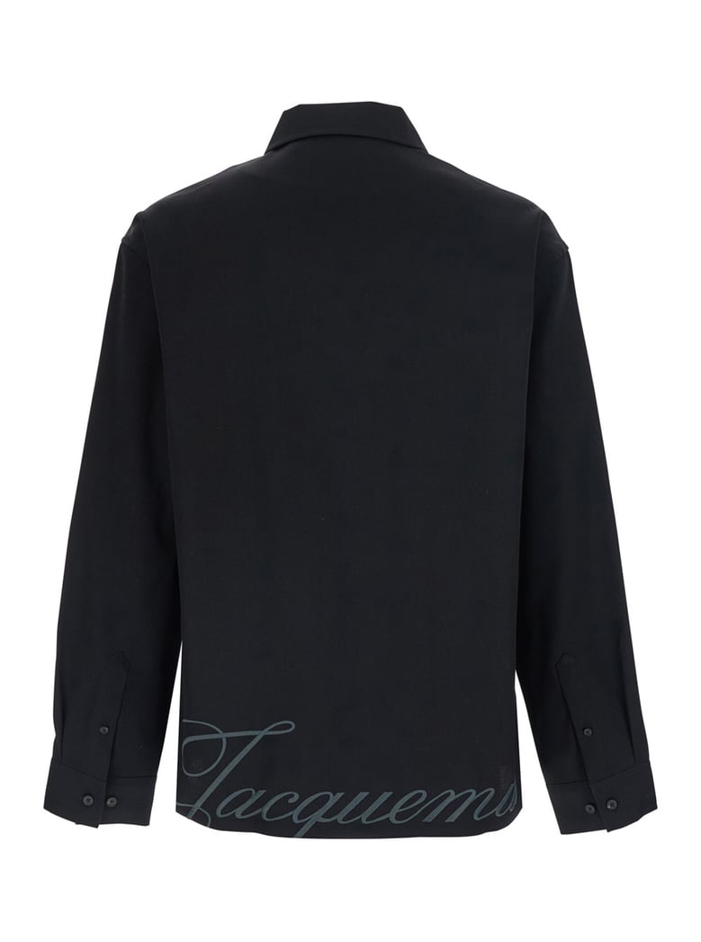 shirt la chemise mecano black wool by Selfnex