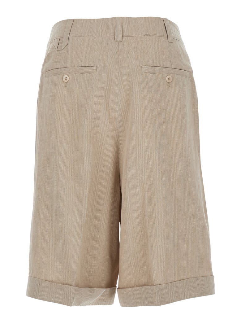 shorts le short pastro beige linen blend by Selfnex
