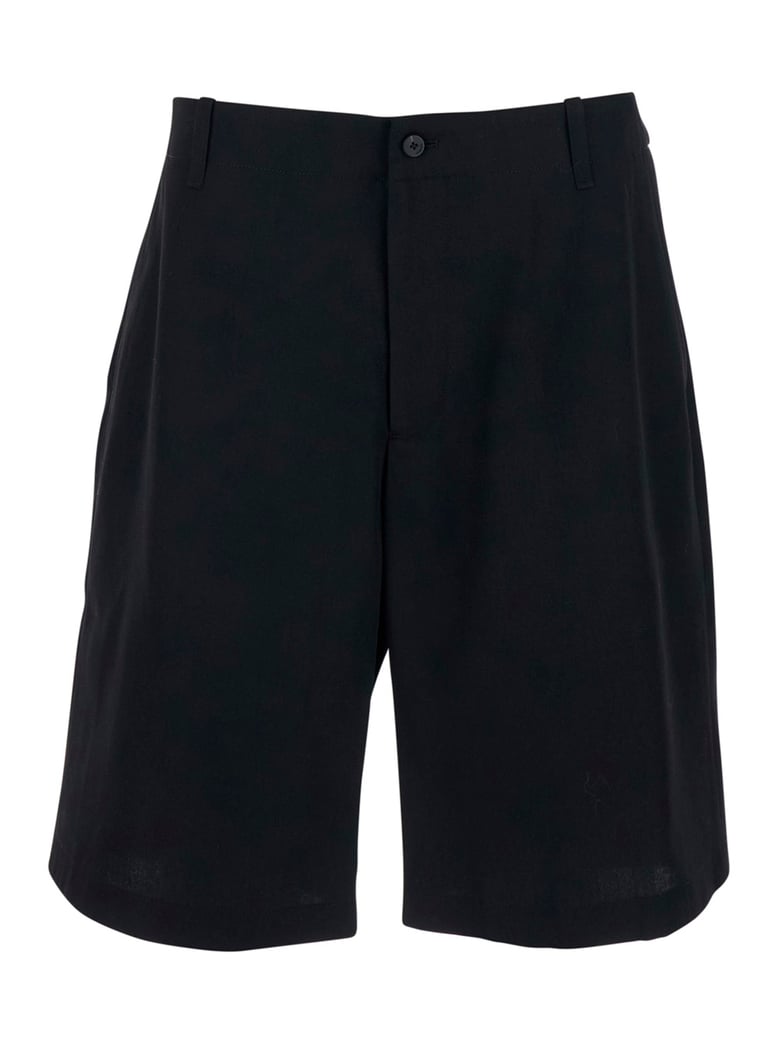 bermuda shorts camargue black wool by Selfnex