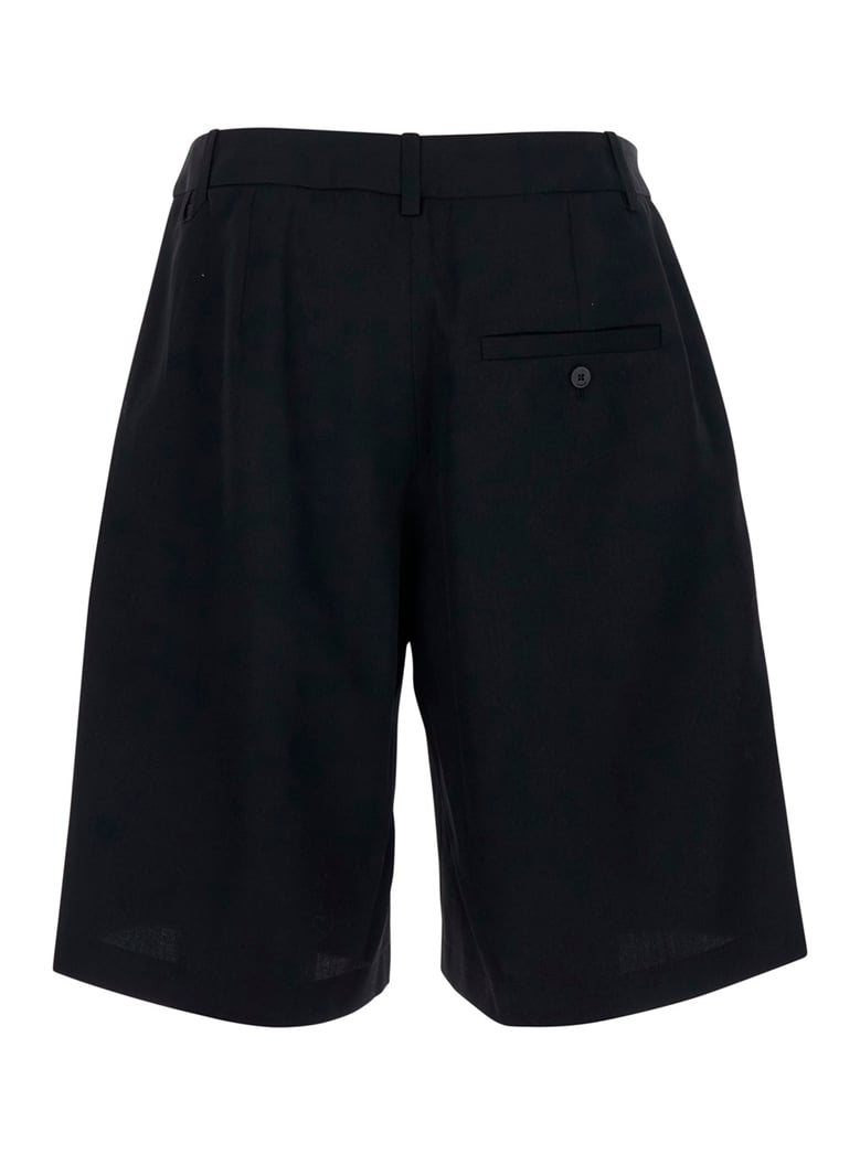 bermuda shorts camargue black wool by Selfnex