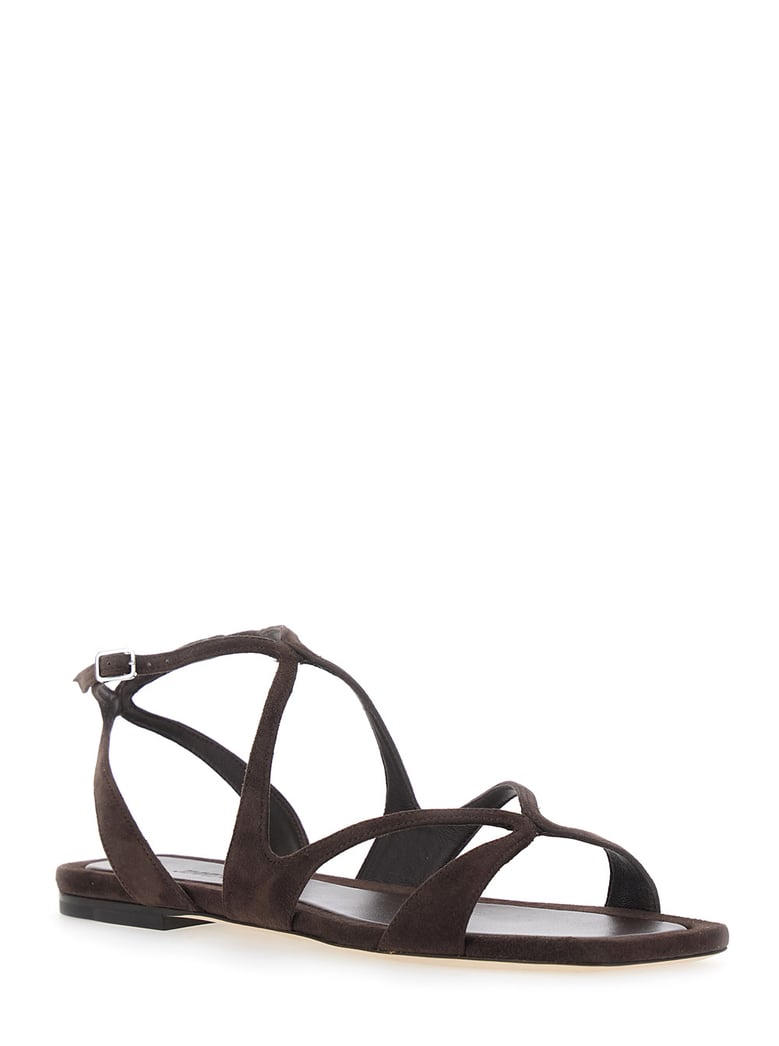 sandals ayla brown suede by Selfnex