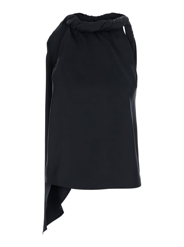 top wilma black silk collar by Selfnex