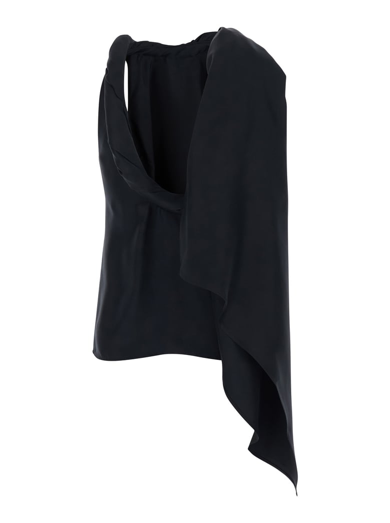 top wilma black silk collar by Selfnex