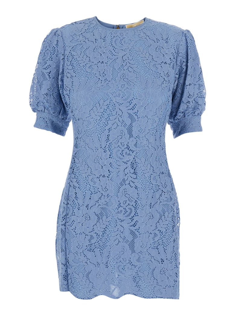 mini dress light blue cotton blend by Selfnex