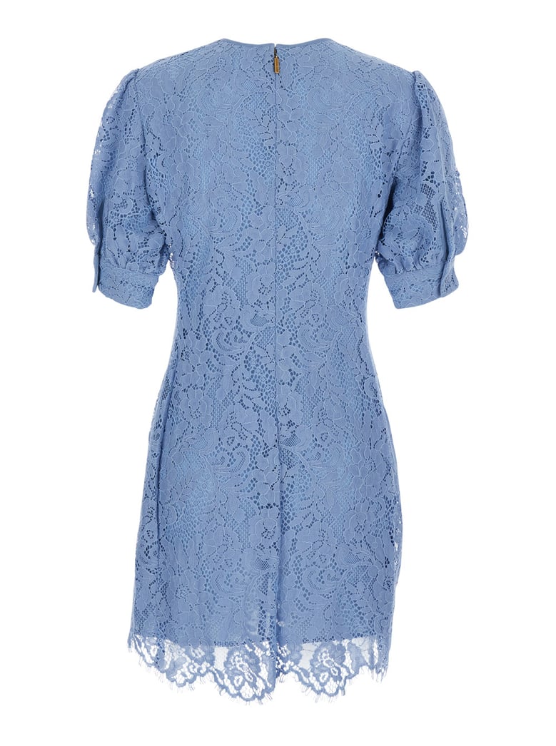 mini dress light blue cotton blend by Selfnex