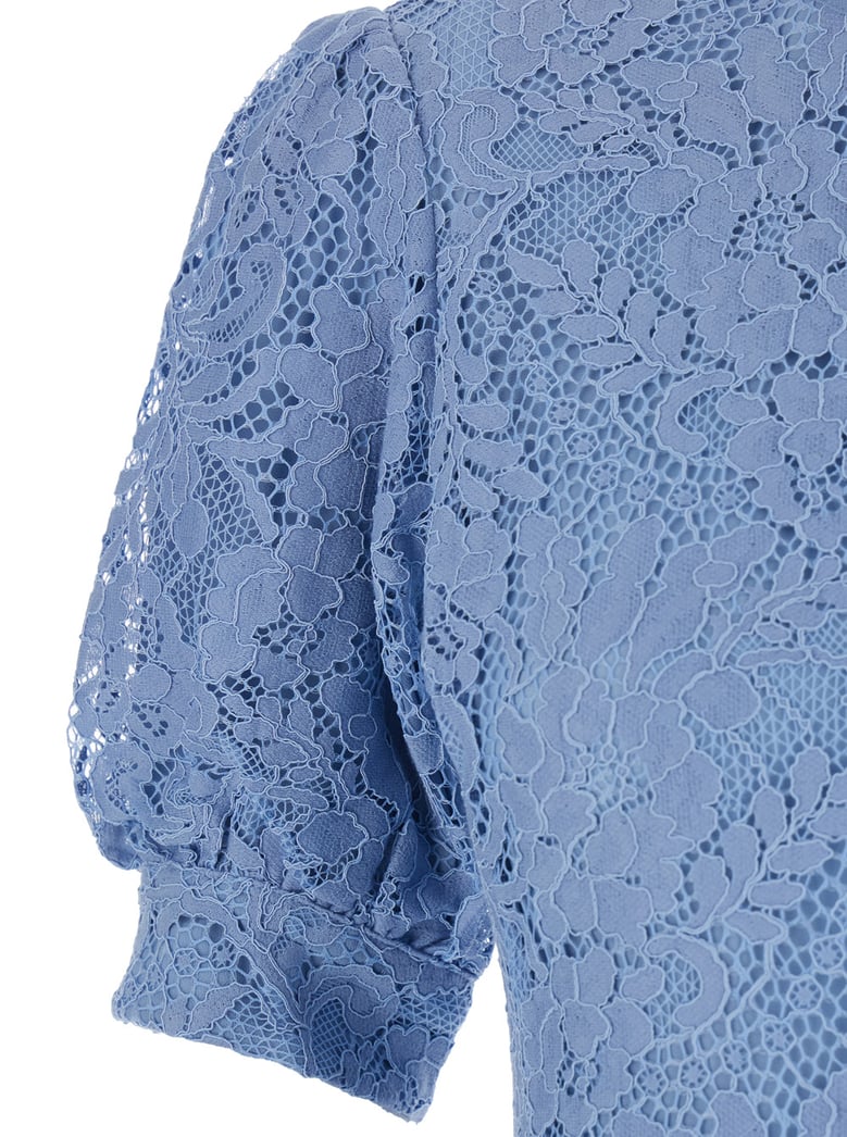 mini dress light blue cotton blend by Selfnex