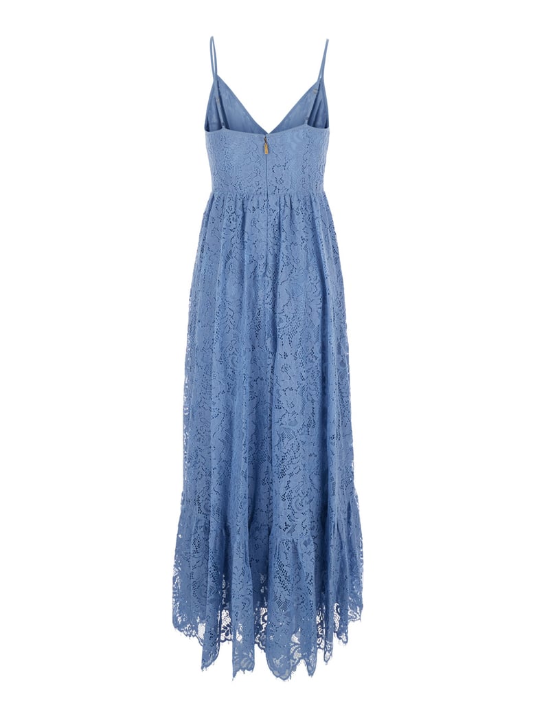 long dress light blue cotton-blend by Selfnex