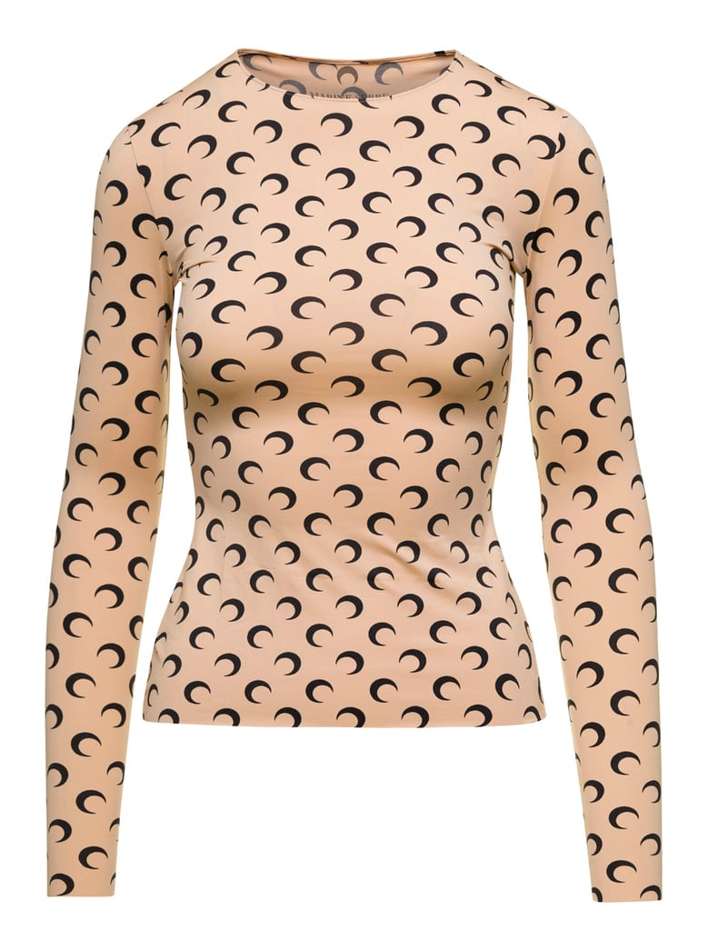 t-shirt crescent moon beige by Selfnex