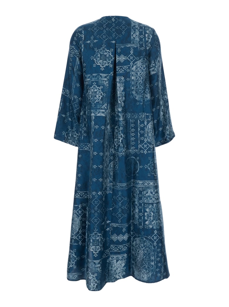long dress garcia blue silk by Selfnex