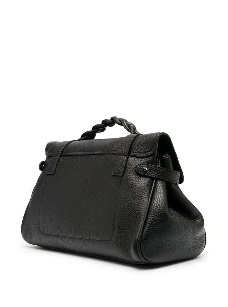 handbag alexa black pebbled leather by Selfnex