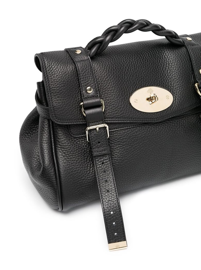 handbag alexa black pebbled leather by Selfnex