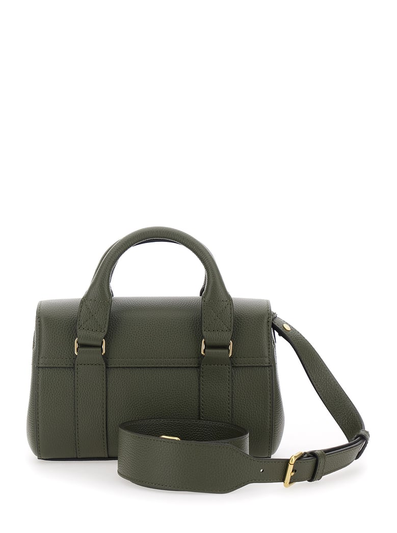 handbag bayswater mini green pebbled leather by Selfnex