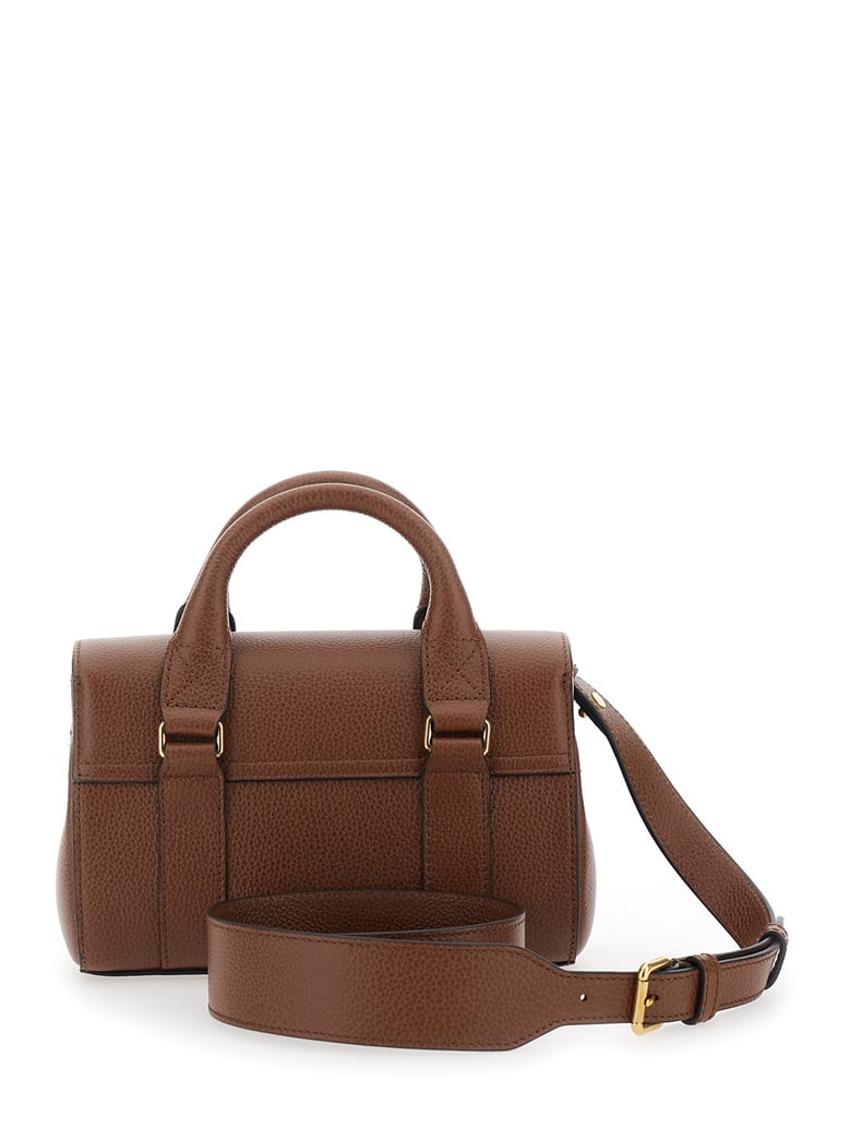 handbag bayswater mini brown pebbled leather by Selfnex