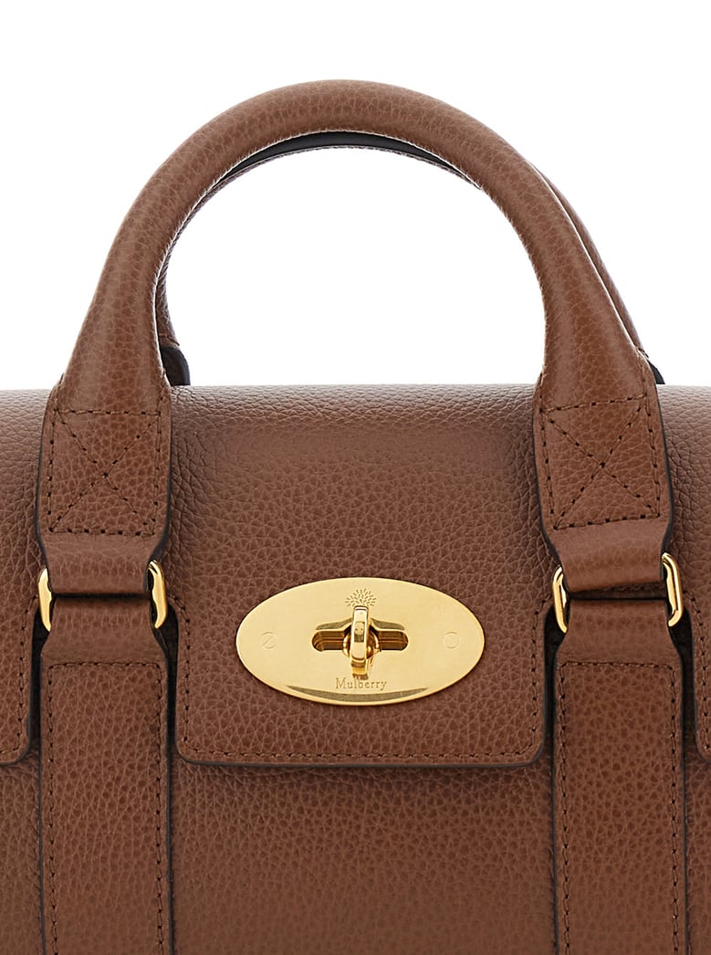 handbag bayswater mini brown pebbled leather by Selfnex