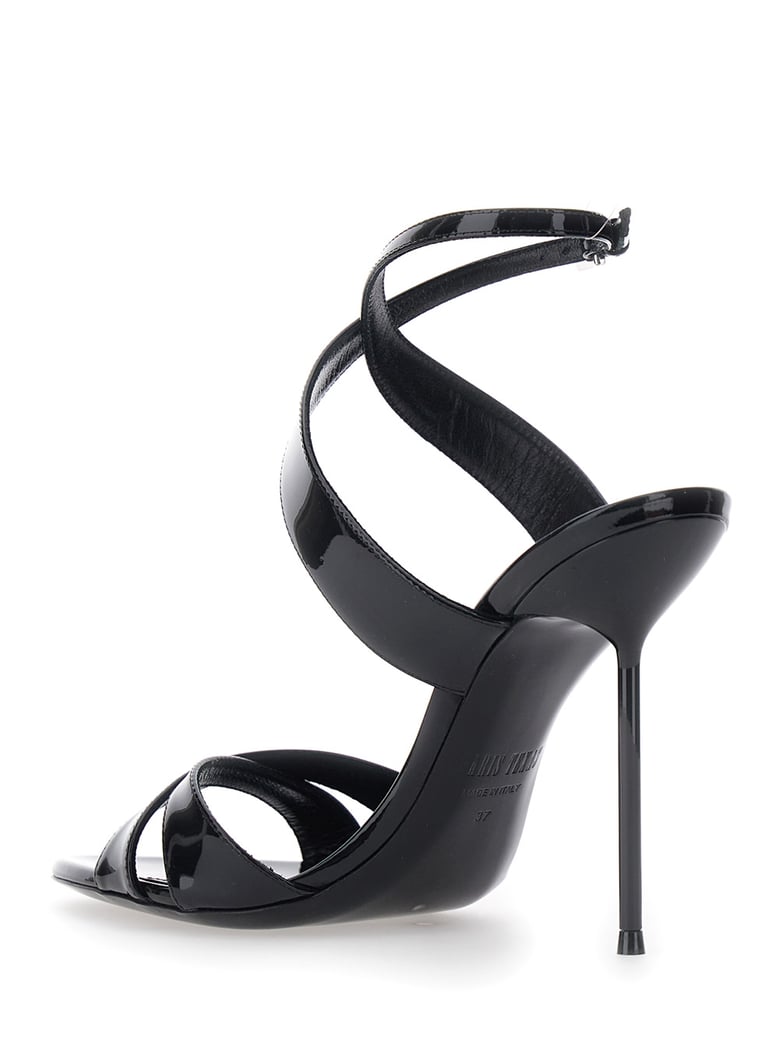 high heel sandals lidia black leather by Selfnex
