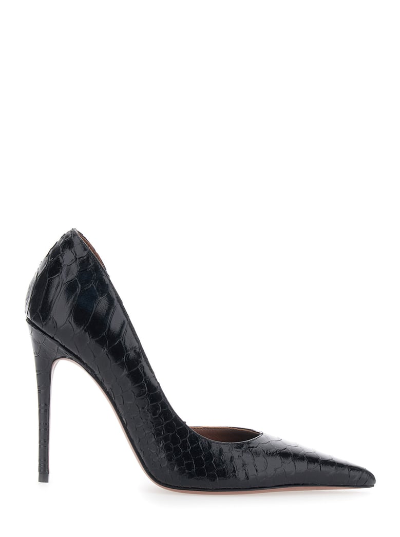 stiletto heels vera black leather by Selfnex