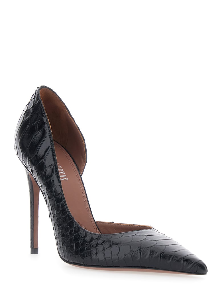 stiletto heels vera black leather by Selfnex