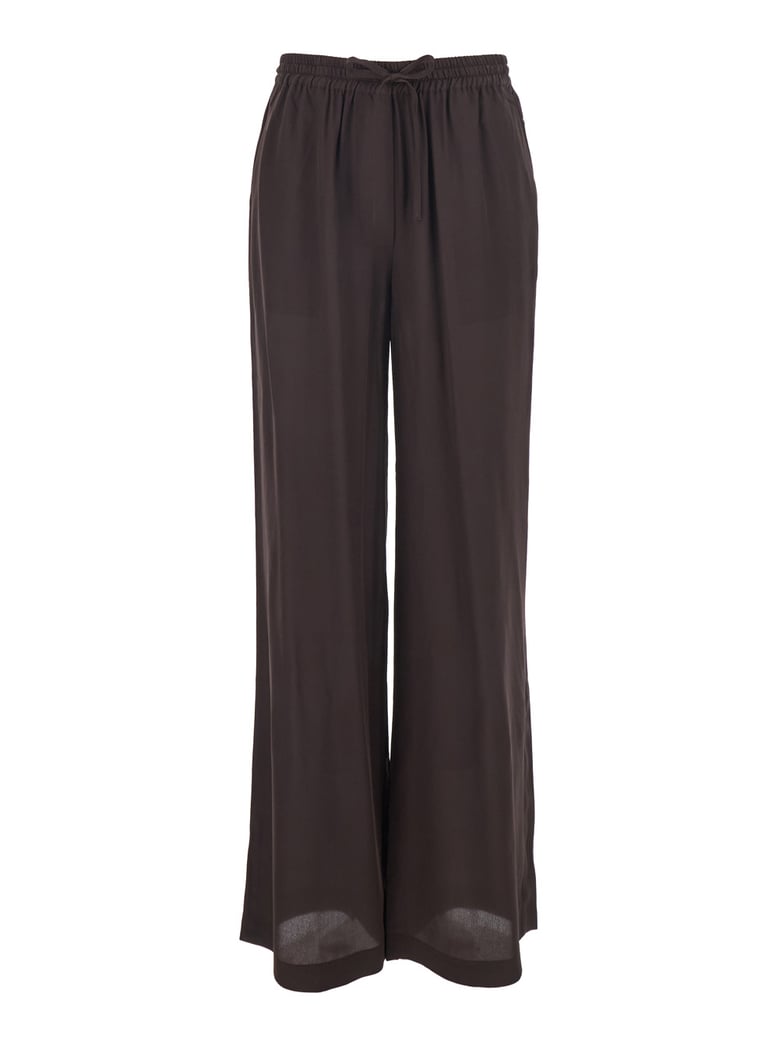 trousers, silk drawstring, brown by Selfnex