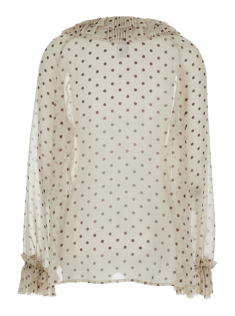 blouse in tech fabric, beige by Selfnex