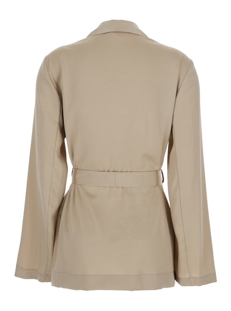 double-breasted jacket beige by Selfnex