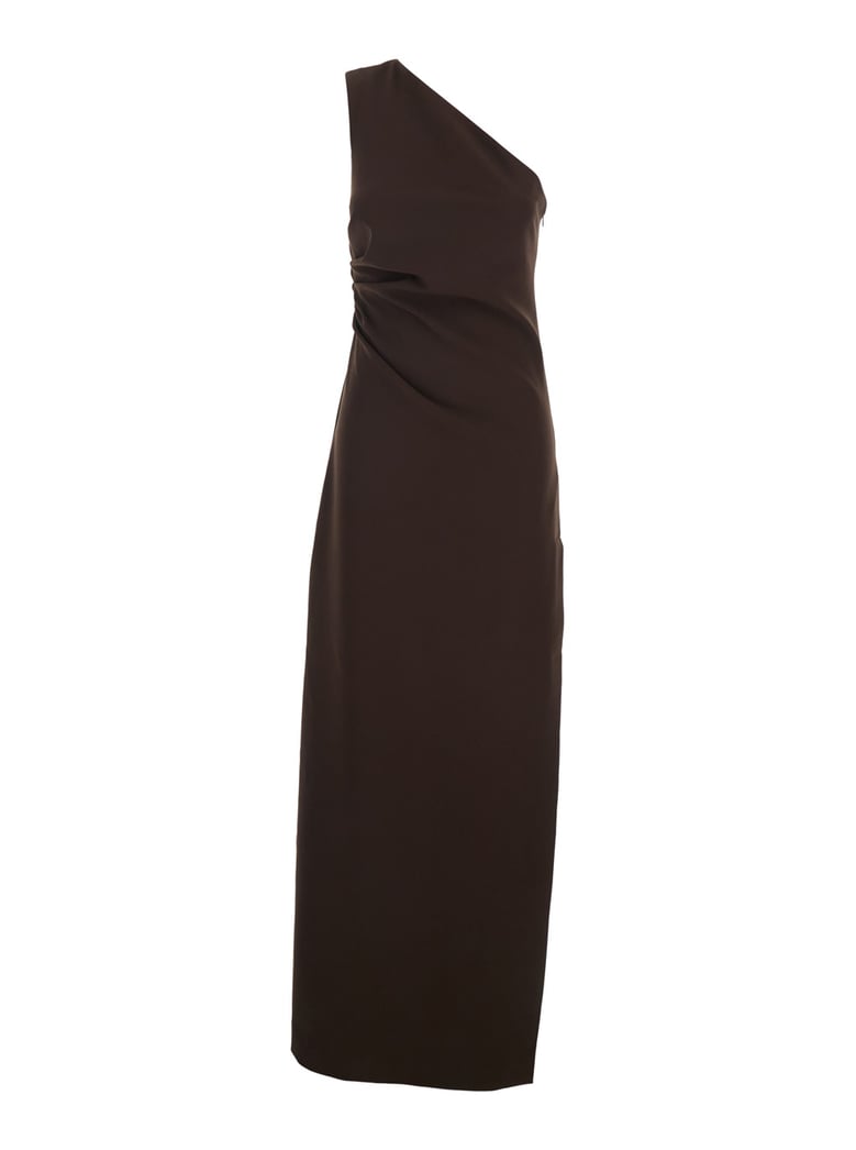 long one-shoulder dress brown by Selfnex