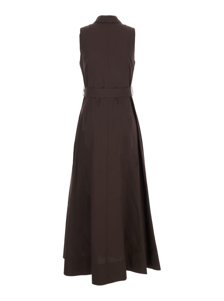 long sleeveless dress brown by Selfnex