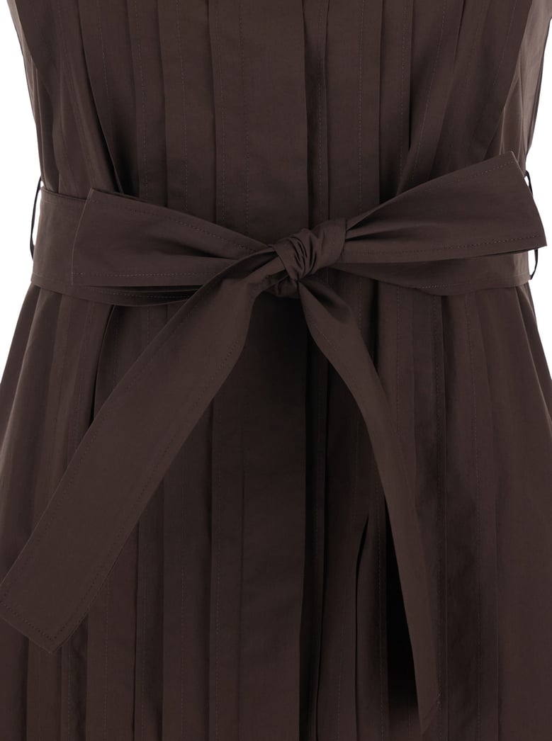 long sleeveless dress brown by Selfnex