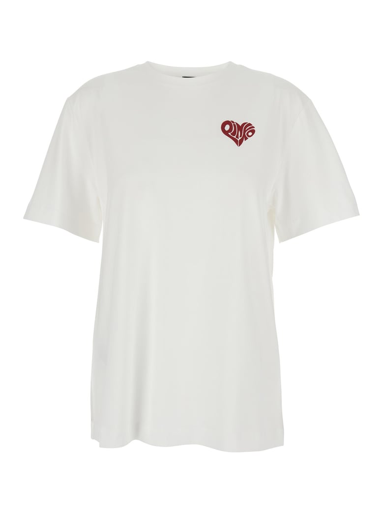 crew neck t-shirt white cotton by Selfnex
