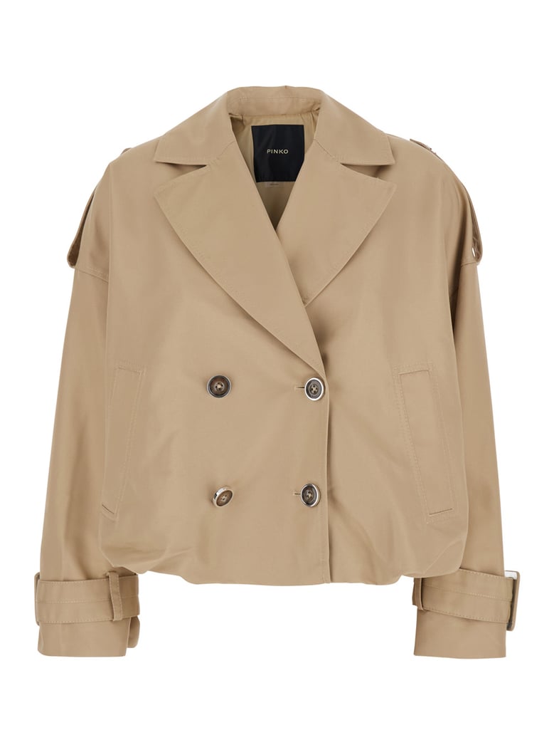 trench coat double-breasted beige by Selfnex