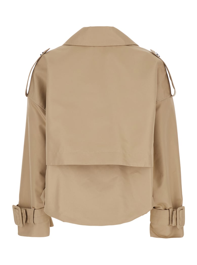 trench coat double-breasted beige by Selfnex