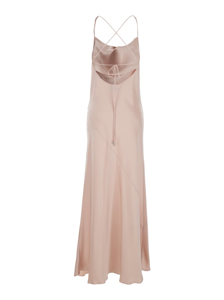 long dress crossed straps pink by Selfnex