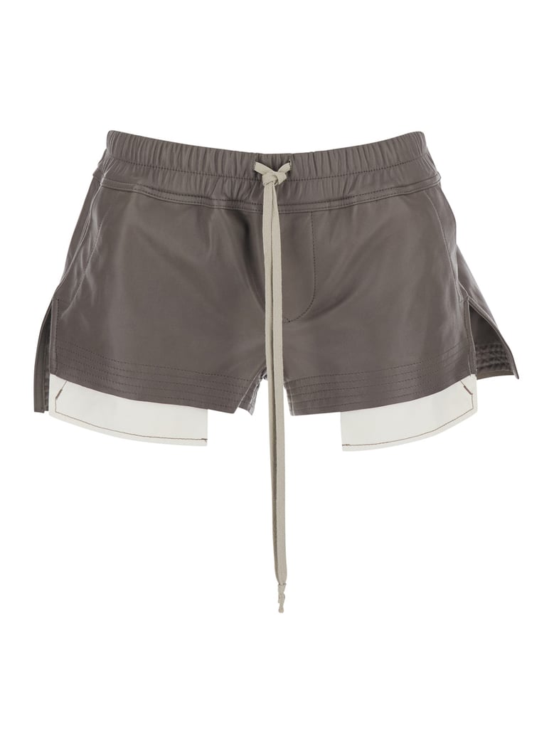 shorts fog ecoleather grey by Selfnex
