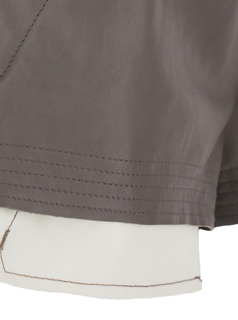 shorts fog ecoleather grey by Selfnex