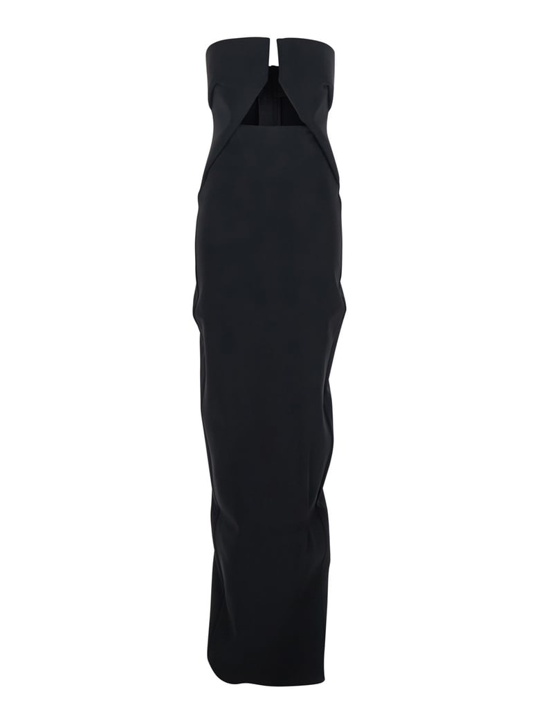 long dress black viscose blend by Selfnex