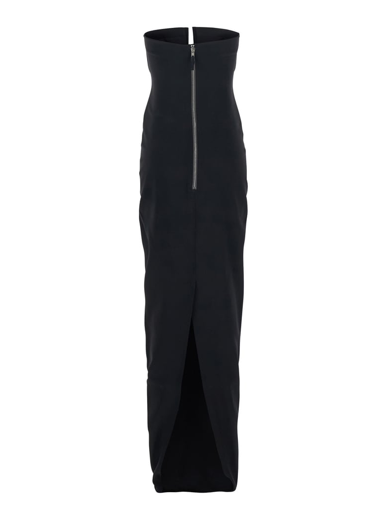 long dress black viscose blend by Selfnex