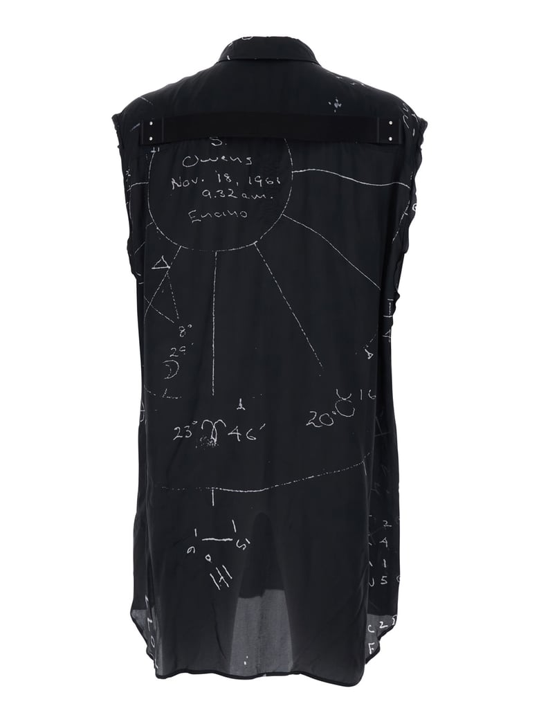 shirt black viscose blend by Selfnex