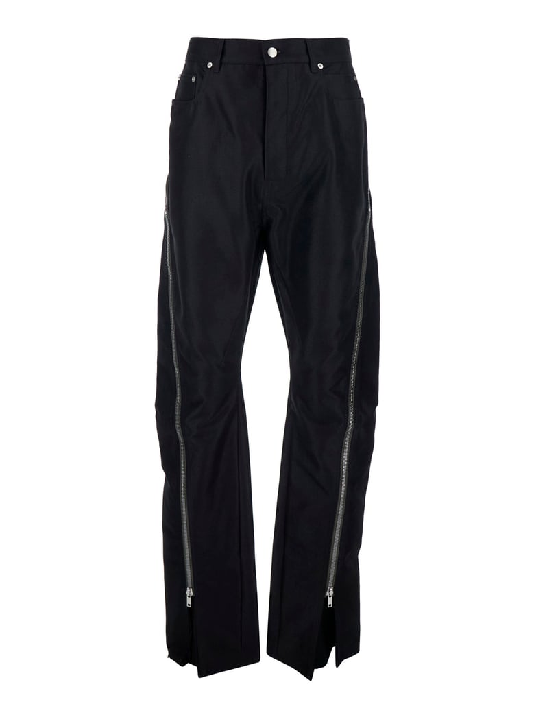 pants bolan banana black stretch cotton by Selfnex