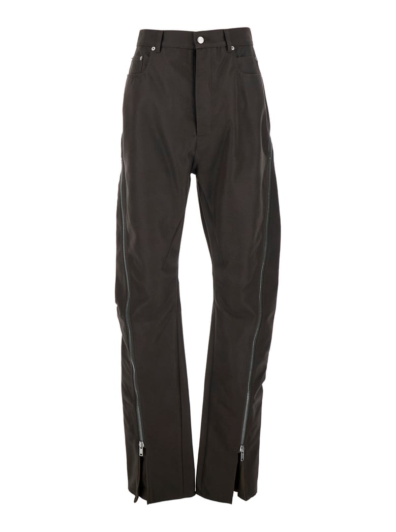 pants bolan banana brown stretch cotton by Selfnex