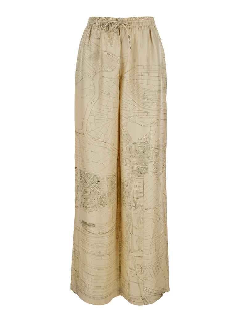 trousers silk beige by Selfnex