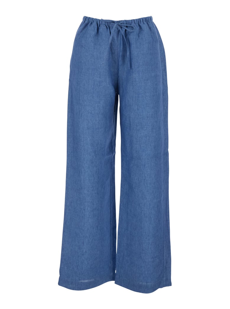 trousers in blue linen by Selfnex
