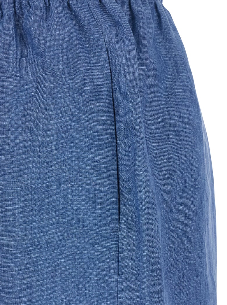trousers in blue linen by Selfnex