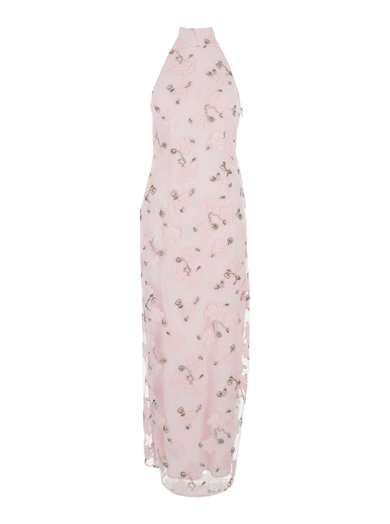 long floral dress in pink by Selfnex