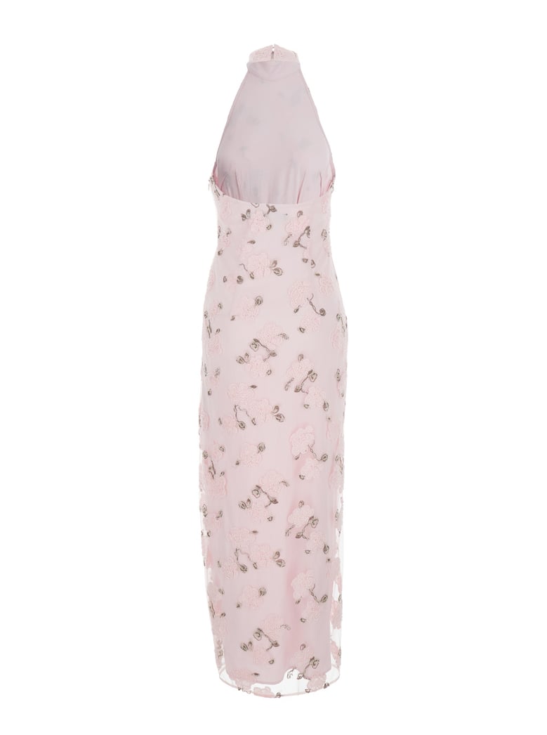 long floral dress in pink by Selfnex