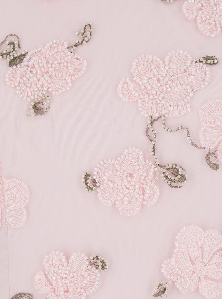 long floral dress in pink by Selfnex