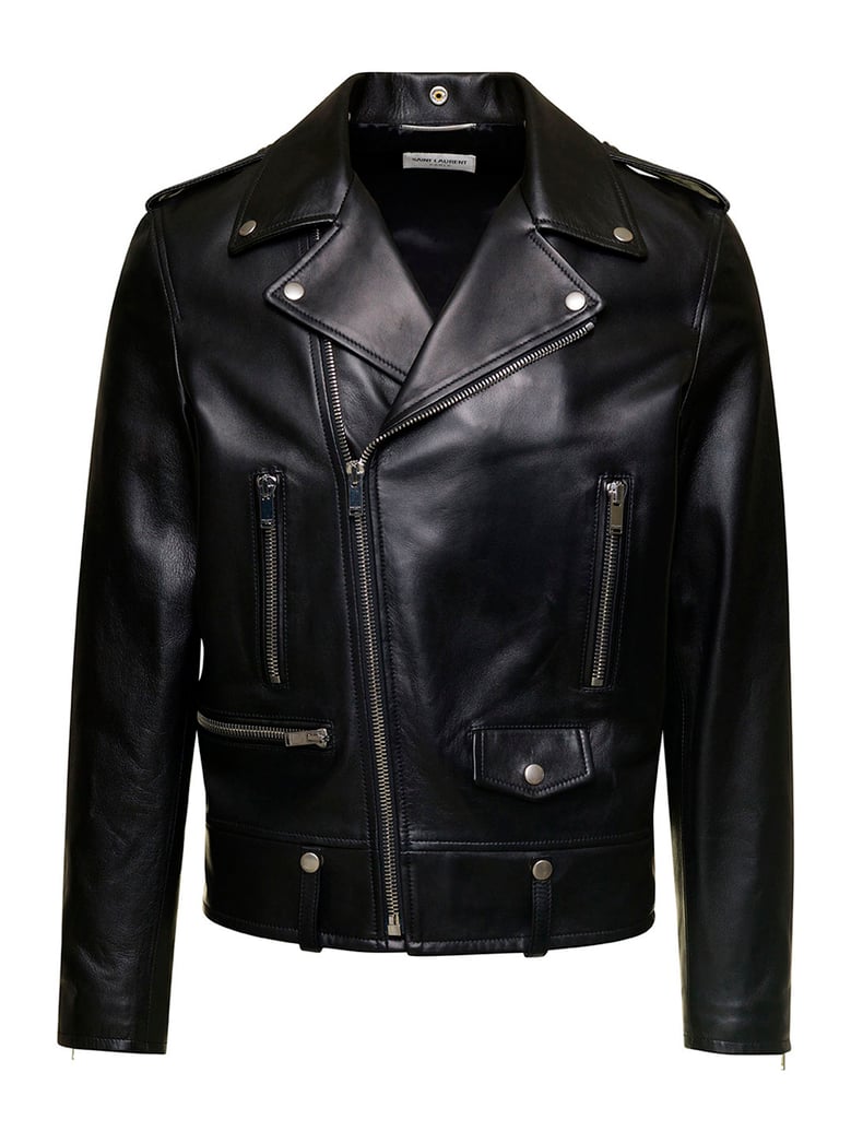 biker jacket motorc classique black leather by Selfnex