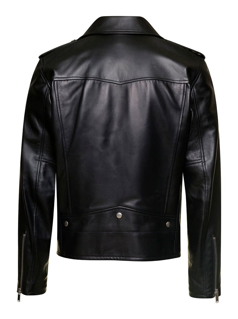 biker jacket motorc classique black leather by Selfnex