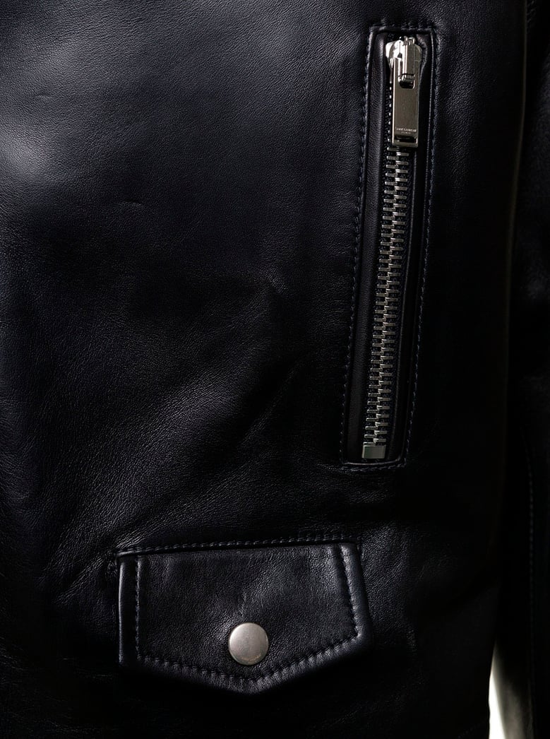 biker jacket motorc classique black leather by Selfnex
