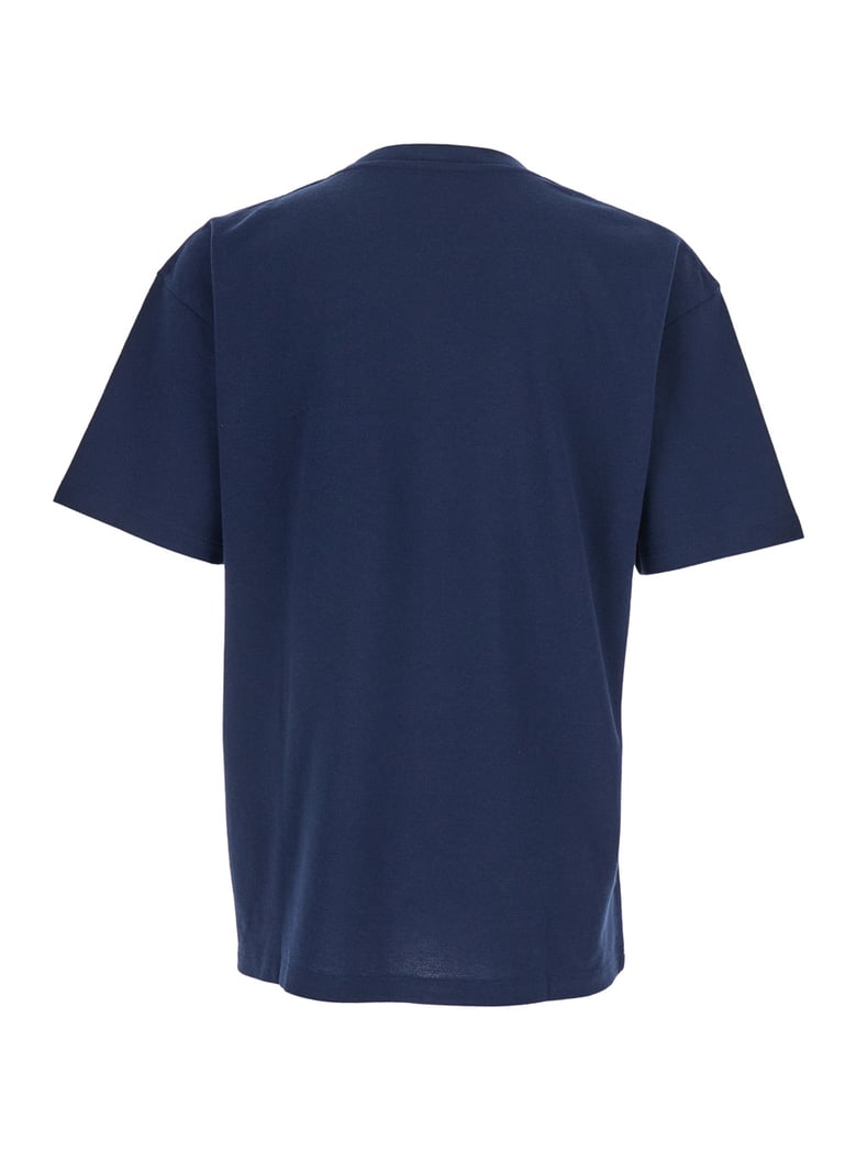 t-shirt round neck blue cotton by Selfnex