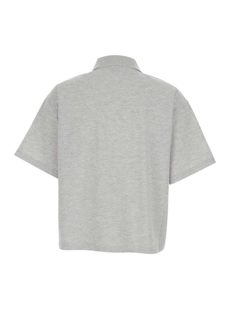 polo shirt grey cotton by Selfnex
