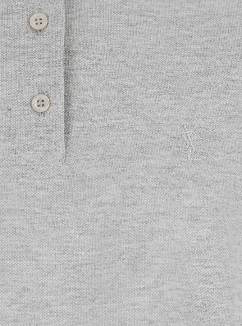 polo shirt grey cotton by Selfnex